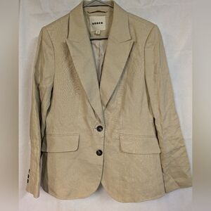 Boden Marylebone Linen Beige Blazer Sz. US 8
